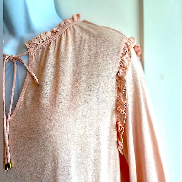 NWT Ralph Lauren Black Label Pink Long Sleeve Blouse Tie Front Size 1X - Picture 4 of 6